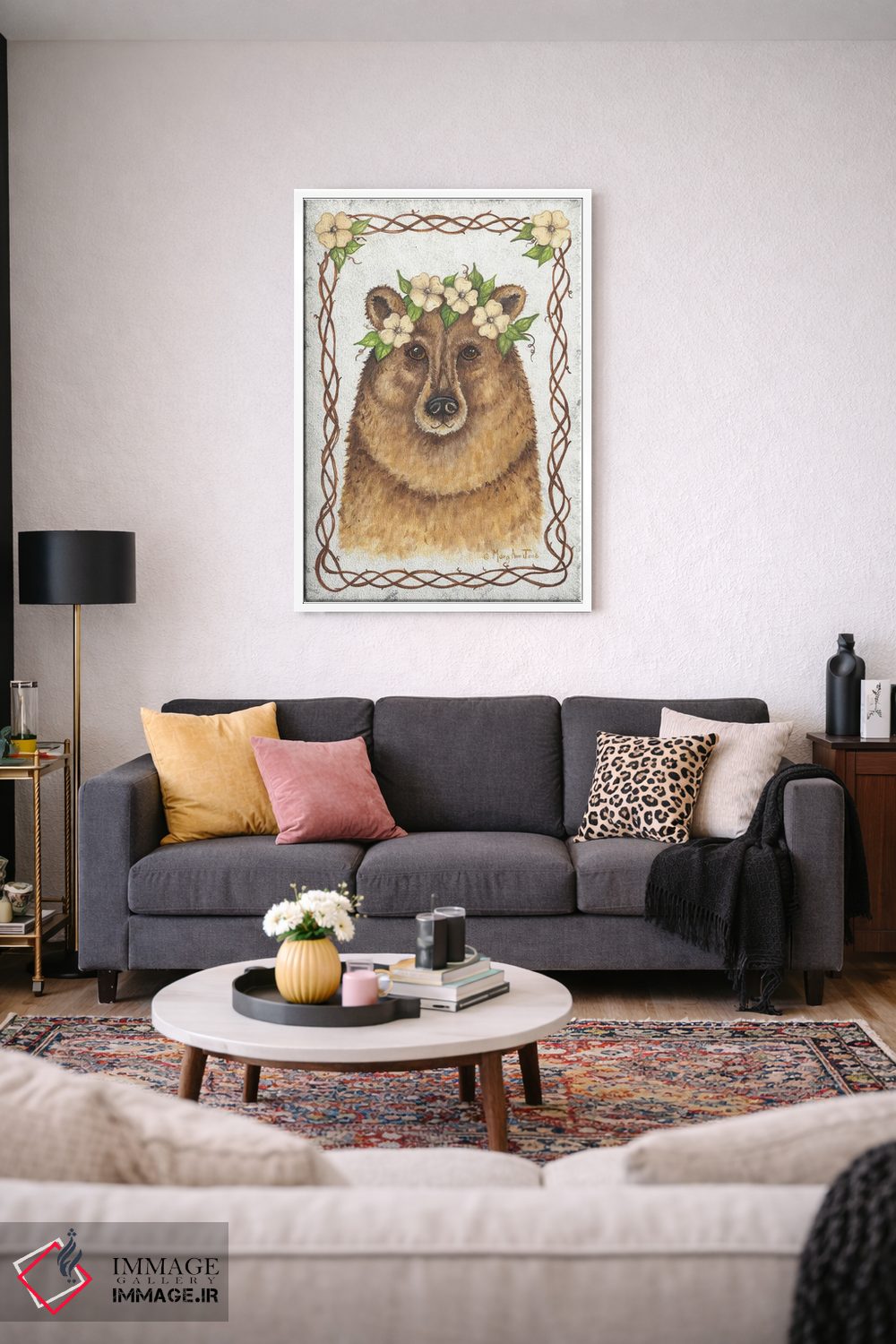 تابلو دکوراتیو خرس اثر مری آن جون - D2W