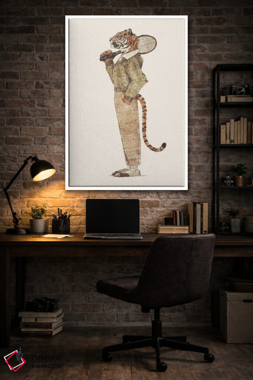 تابلو دکوراتیو باشگاه تنیس ببر اثر مایک کوبو - D4W