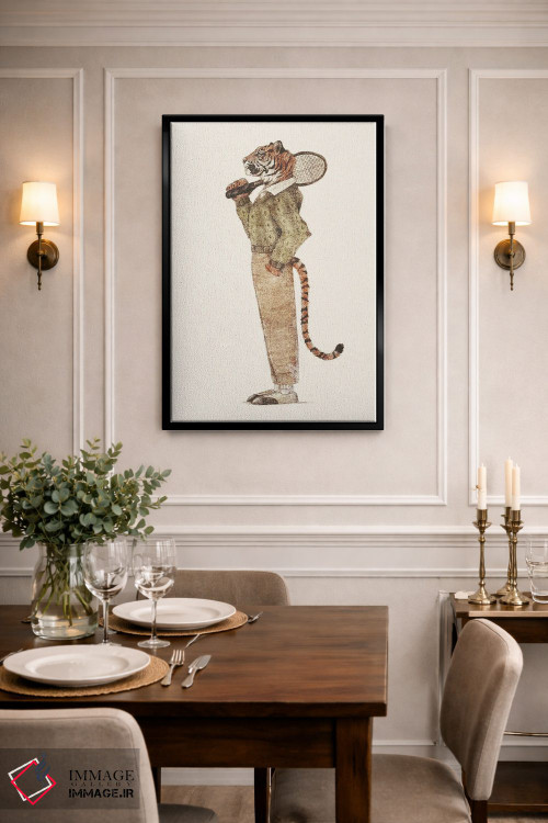 تابلو دکوراتیو باشگاه تنیس ببر اثر مایک کوبو - D2B