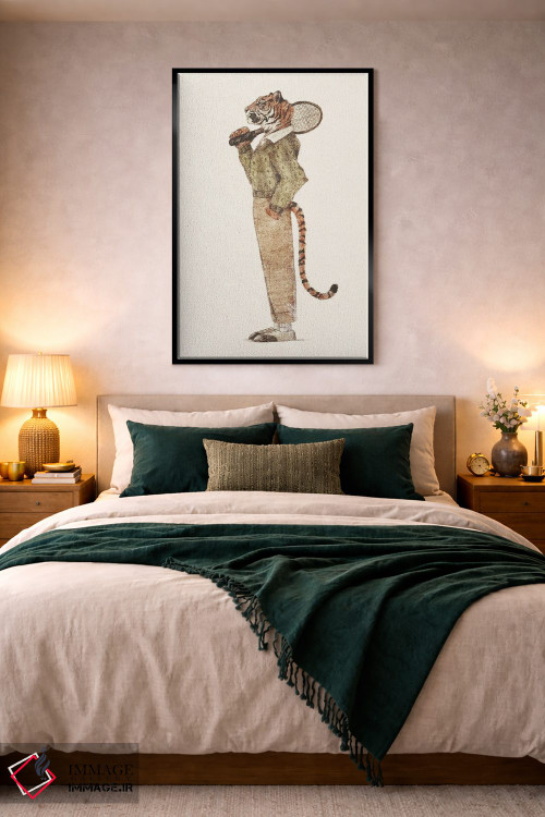 تابلو دکوراتیو باشگاه تنیس ببر اثر مایک کوبو - D5B