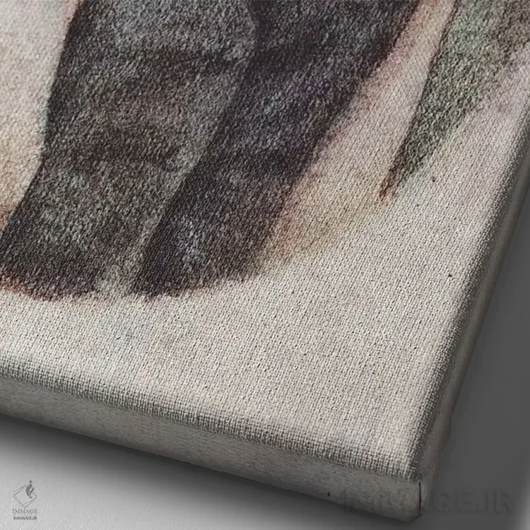 تابلو دکوراتیو آقای وحشی اثر مایک کوبو - نمای نزدیک بافت بوم