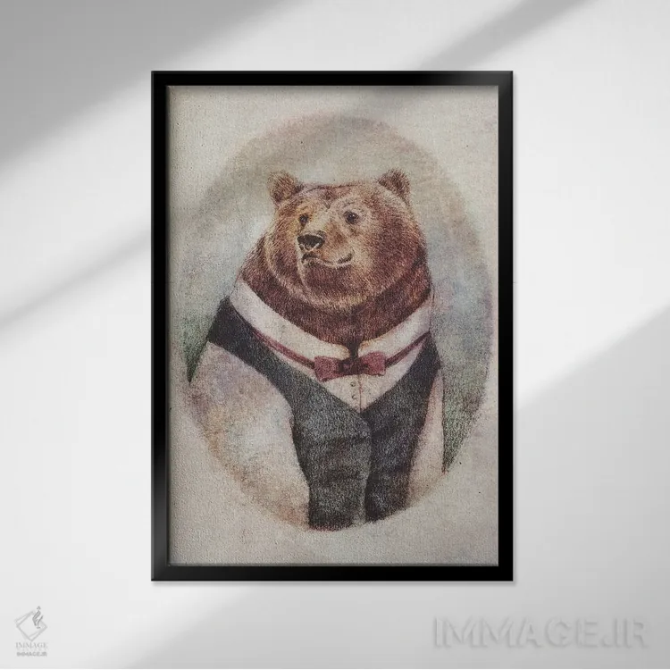 تابلو دکوراتیو آقای وحشی اثر مایک کوبو - نمای قابدار مشکی