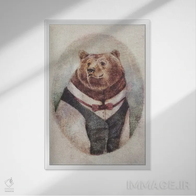 تابلو دکوراتیو آقای وحشی اثر مایک کوبو - نمای قابدار سفید