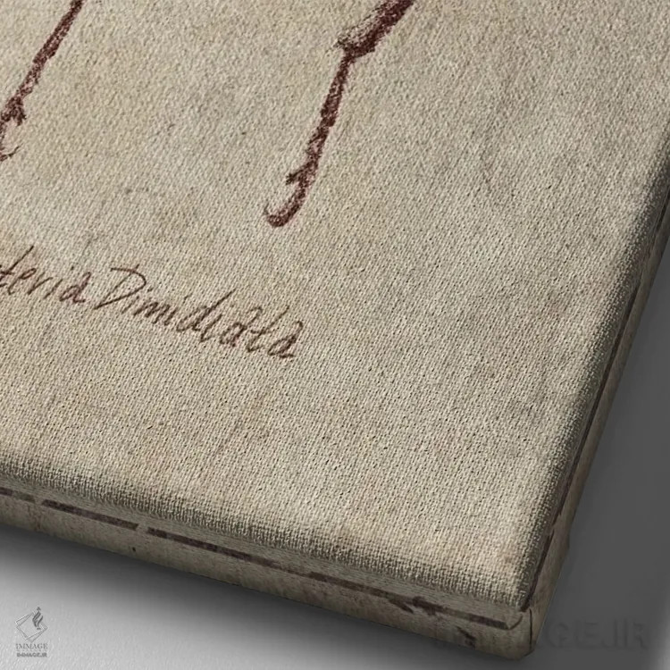 تابلو دکوراتیو پاکیتریا دی میدیاتا ۲ اثر مایک کوبو - نمای نزدیک بافت بوم