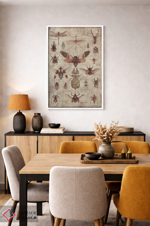تابلو دکوراتیو حشرات قدیمی اثر مایک کوبو - D4W