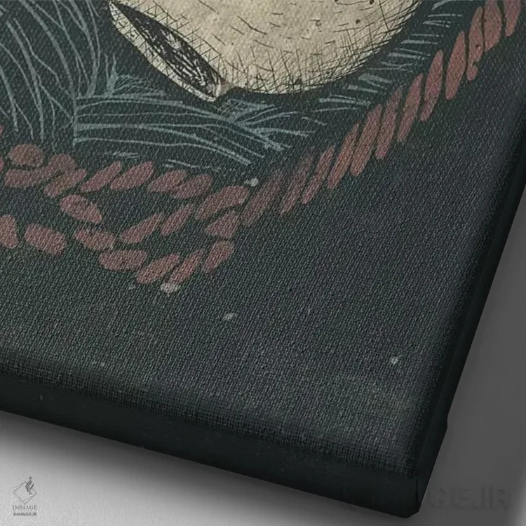 تابلو دکوراتیو عمیق اثر مایک کوبو - نمای نزدیک بافت بوم