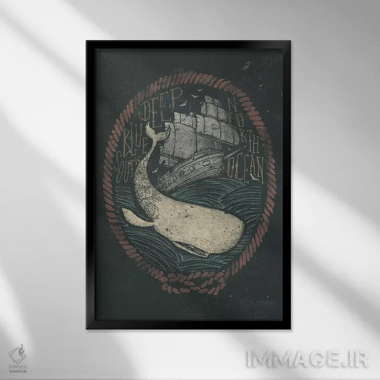 تابلو دکوراتیو عمیق اثر مایک کوبو - نمای قابدار مشکی