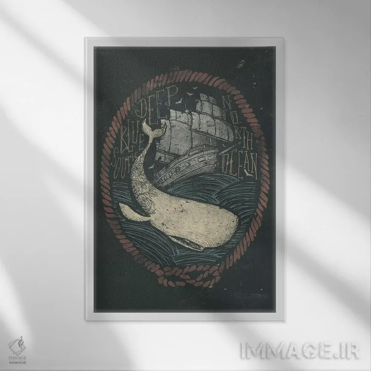 تابلو دکوراتیو عمیق اثر مایک کوبو - نمای قابدار سفید