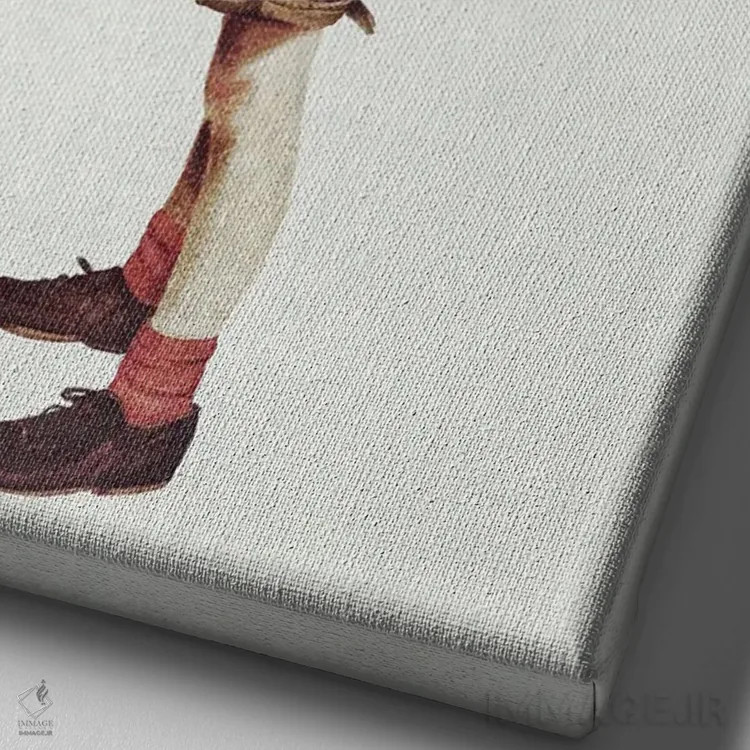 تابلو دکوراتیو بازگشت به مدرسه اثر مایک کوبو - نمای نزدیک بافت بوم