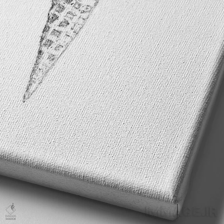 تابلو دکوراتیو گل یخ اثر مایک کوبو - نمای نزدیک بافت بوم