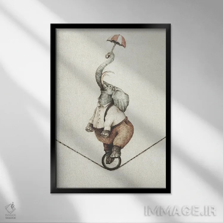 تابلو دکوراتیو الیوت اثر مایک کوبو - نمای قابدار مشکی