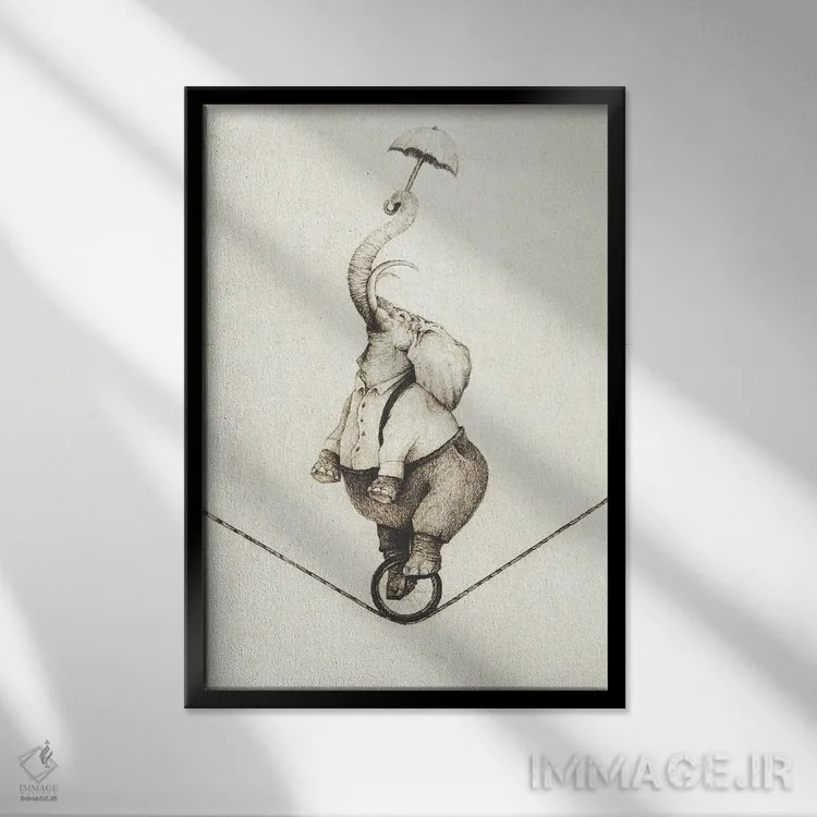 تابلو دکوراتیو الیوت ۲ اثر مایک کوبو - نمای قابدار مشکی