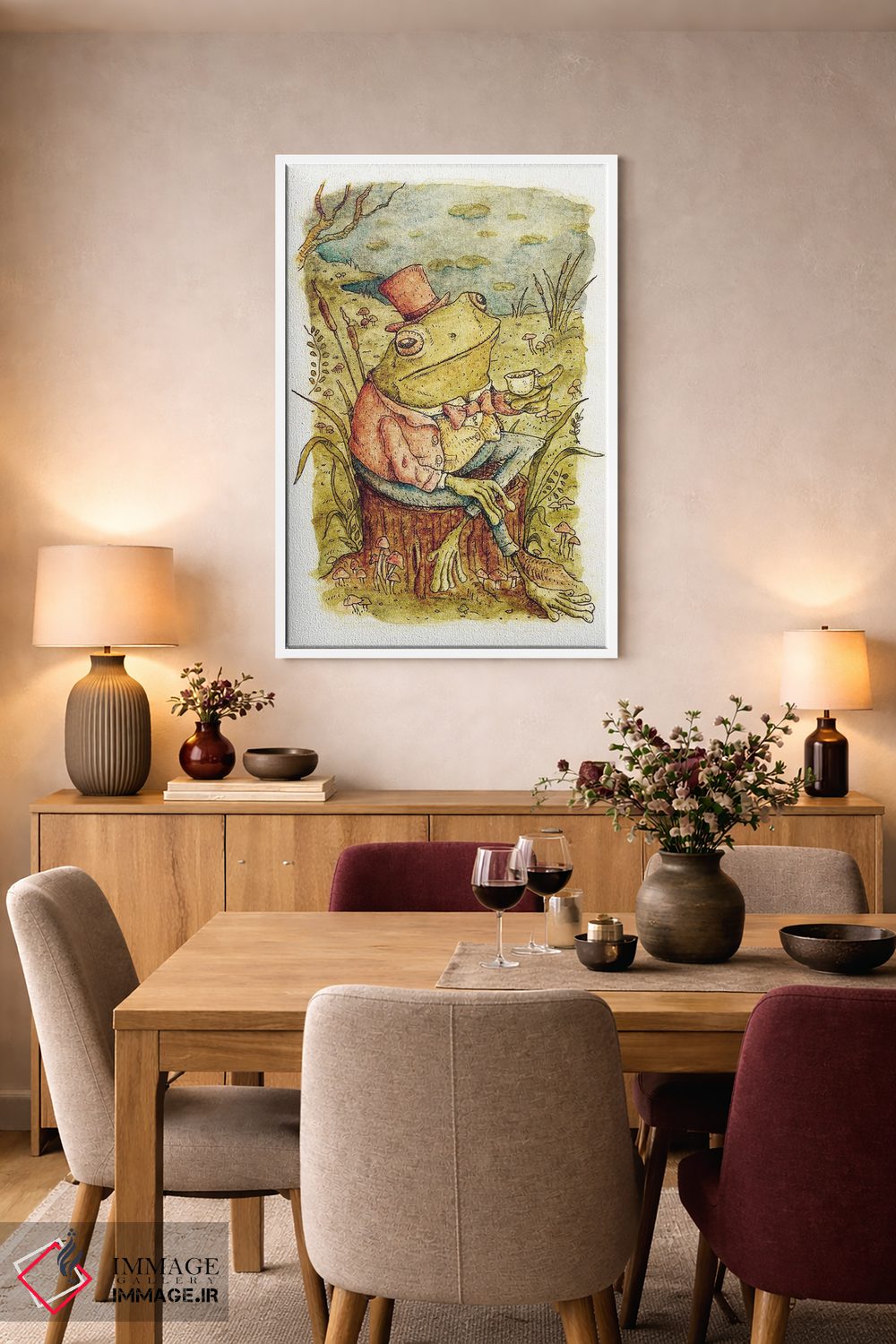 تابلو دکوراتیو وقت چای اثر مایک کوبو - D5W