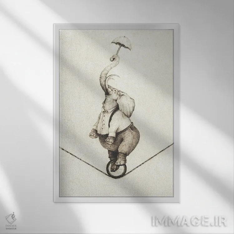 تابلو دکوراتیو الیوت ۲ اثر مایک کوبو - نمای قابدار سفید