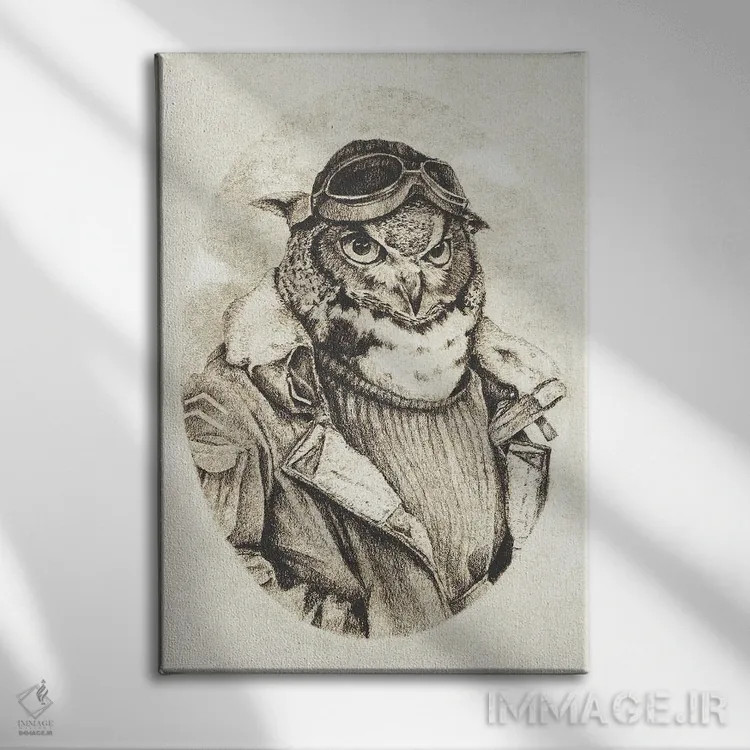 تابلو دکوراتیو آماده پرواز اثر مایک کوبو - نمای روبهرو روی دیوار