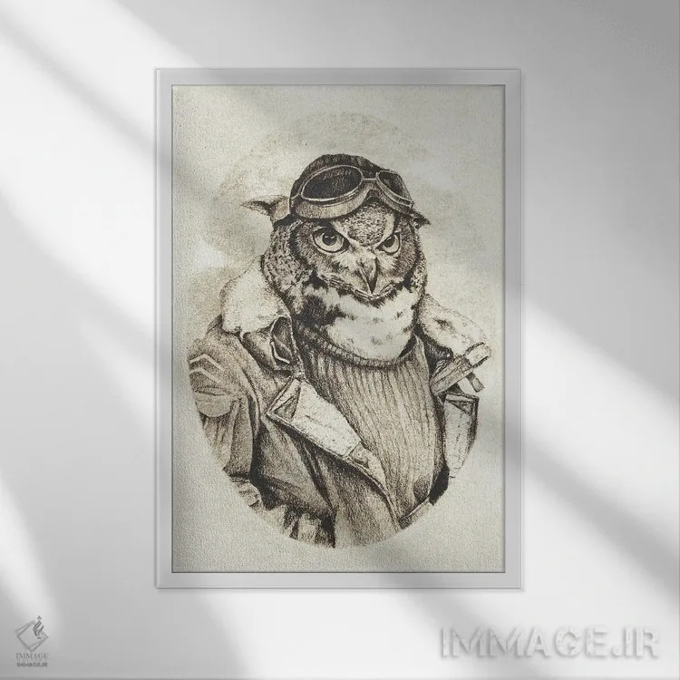 تابلو دکوراتیو آماده پرواز اثر مایک کوبو - نمای قابدار سفید