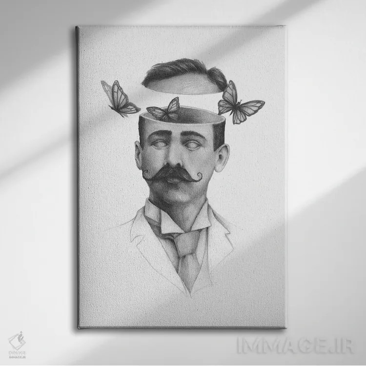 تابلو دکوراتیو سردرگمی ۲ اثر مایک کوبو - نمای روبهرو روی دیوار