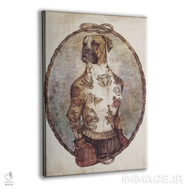 تابلو دکوراتیو "بوکسور" اثر مایک کوبو - نمای پرسپکتیو محصول