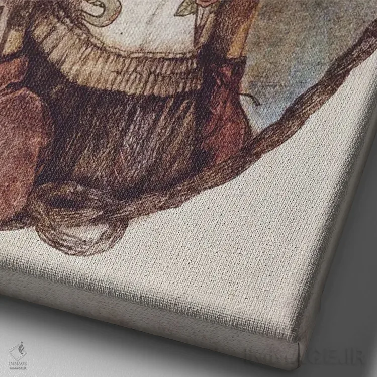 تابلو دکوراتیو "بوکسور" اثر مایک کوبو - نمای نزدیک بافت بوم