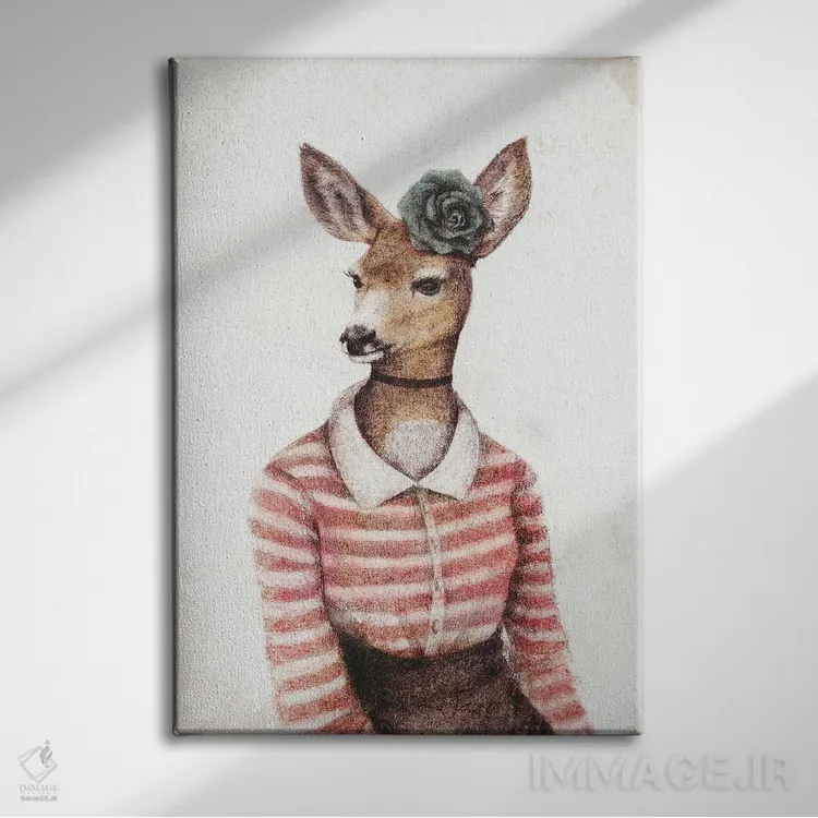 تابلو دکوراتیو "چیز وحشی" اثر مایک کوبو - نمای روبهرو روی دیوار