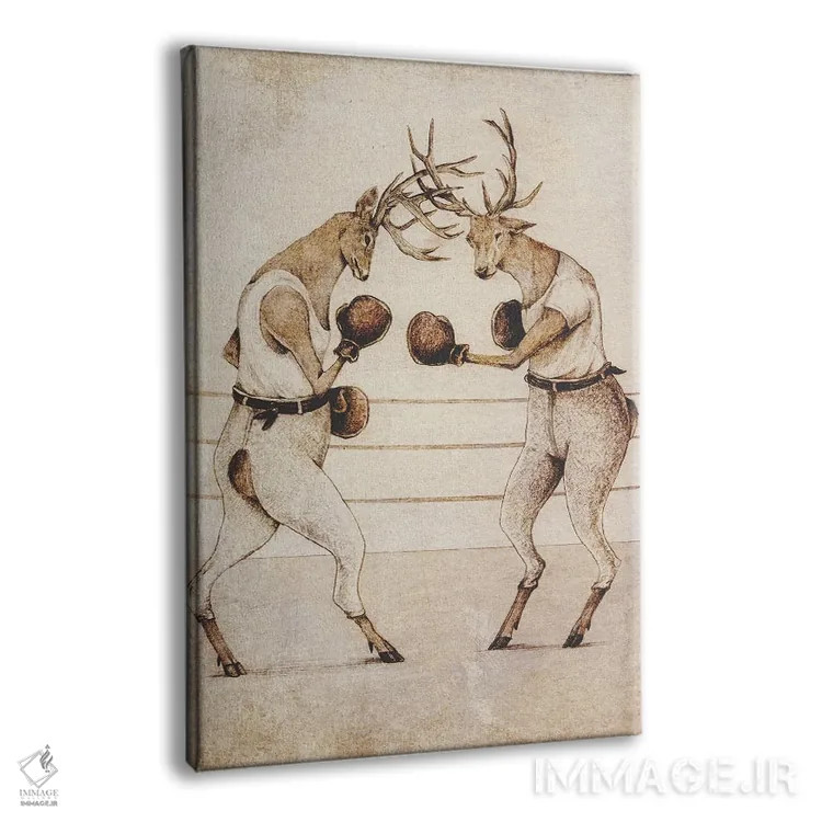 تابلو دکوراتیو "بوکس وحشی" اثر مایک کوبو - نمای پرسپکتیو محصول