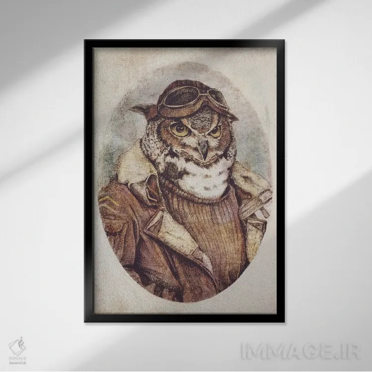 تابلو دکوراتیو "آماده پرواز ۲" اثر مایک کوبو - نمای قابدار مشکی