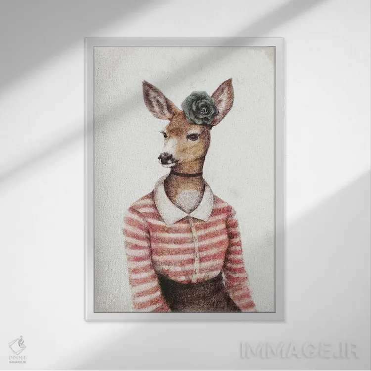 تابلو دکوراتیو "چیز وحشی" اثر مایک کوبو - نمای قابدار سفید