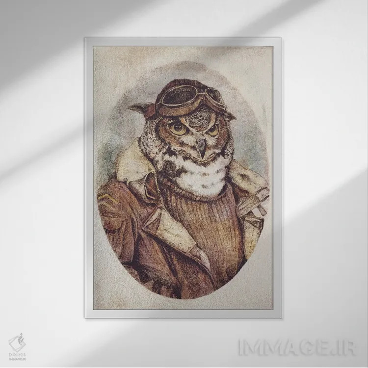 تابلو دکوراتیو "آماده پرواز ۲" اثر مایک کوبو - نمای قابدار سفید