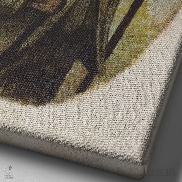 تابلو دکوراتیو "فصل شکار" اثر مایک کوبو - نمای نزدیک بافت بوم