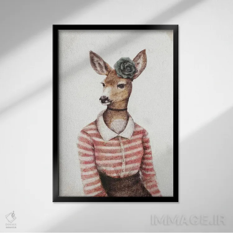 تابلو دکوراتیو "چیز وحشی" اثر مایک کوبو - نمای قابدار مشکی