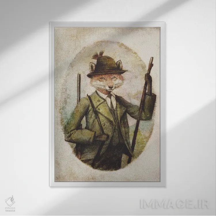 تابلو دکوراتیو "فصل شکار" اثر مایک کوبو - نمای قابدار سفید