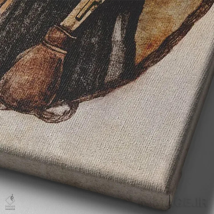 تابلو دکوراتیو "بوکسور استرالیایی" اثر مایک کوبو - نمای نزدیک بافت بوم