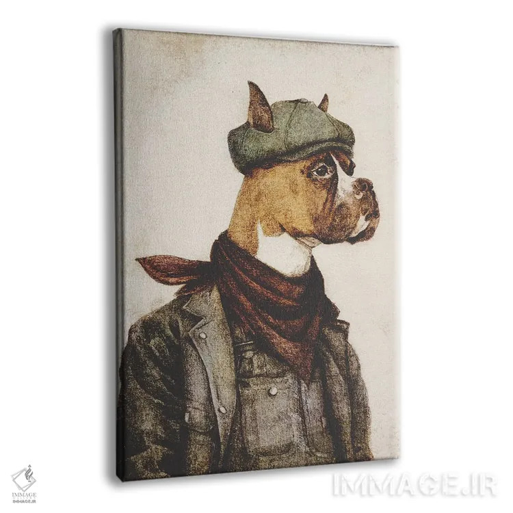 تابلو دکوراتیو "کسی که سخت کار می کند" اثر مایک کوبو - نمای پرسپکتیو محصول