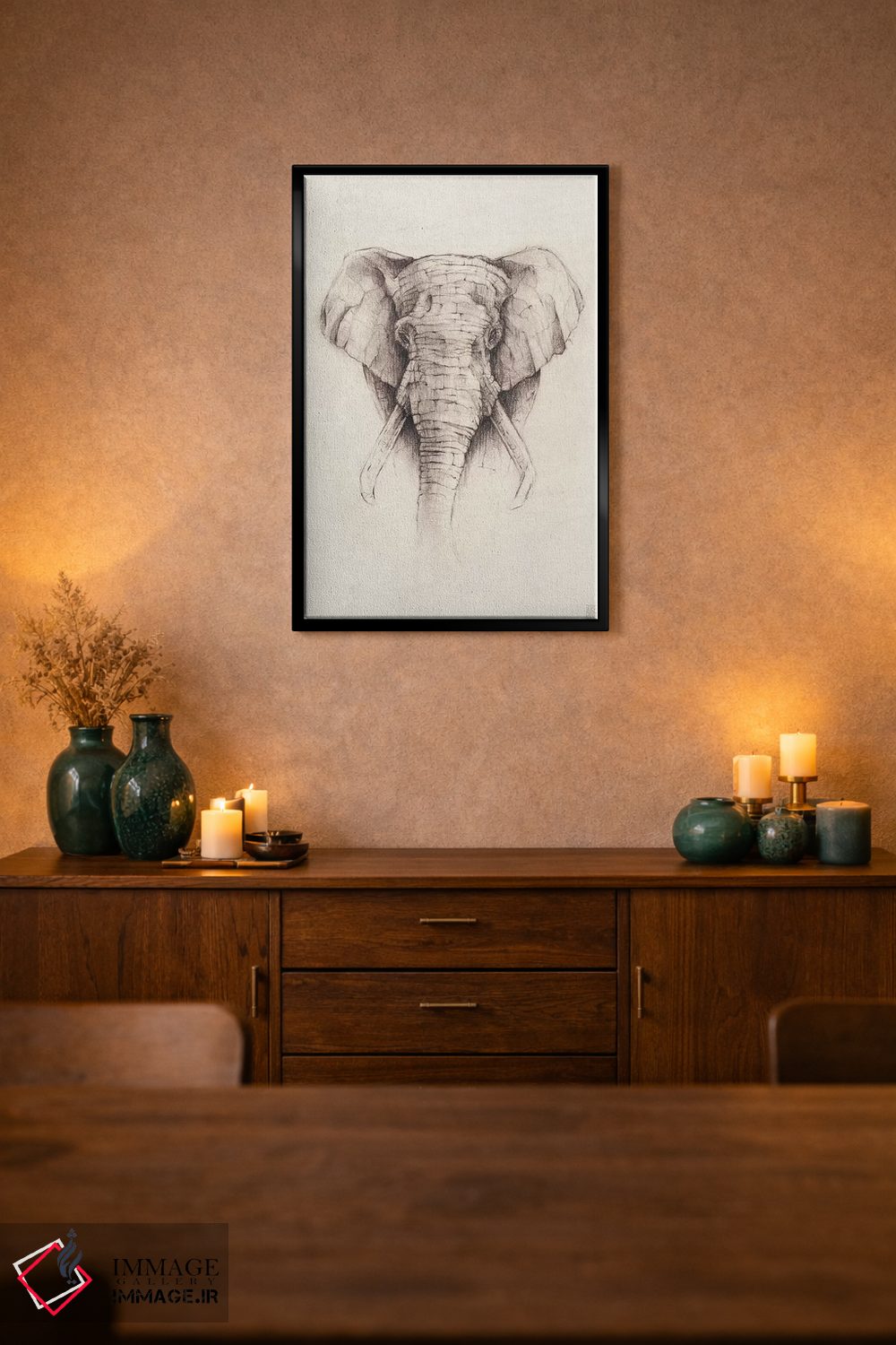 تابلو دکوراتیو "فیل ۲" اثر مایک کوبو - D2B