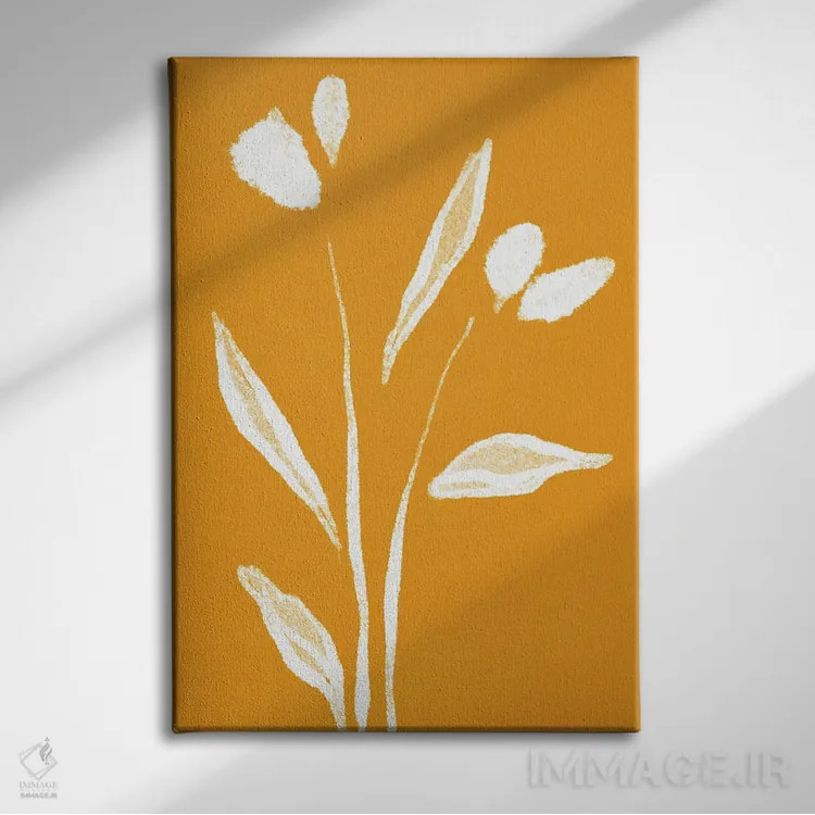 تابلو مینیمال "لاله ها" اثر مایک کوبو - نمای روبهرو روی دیوار