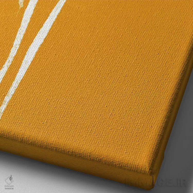 تابلو مینیمال "لاله ها" اثر مایک کوبو - نمای نزدیک بافت بوم