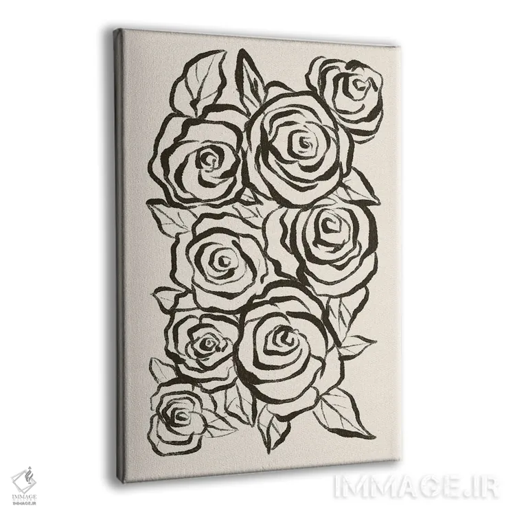 تابلو مینیمال "رزها" اثر مایک کوبو - نمای پرسپکتیو محصول