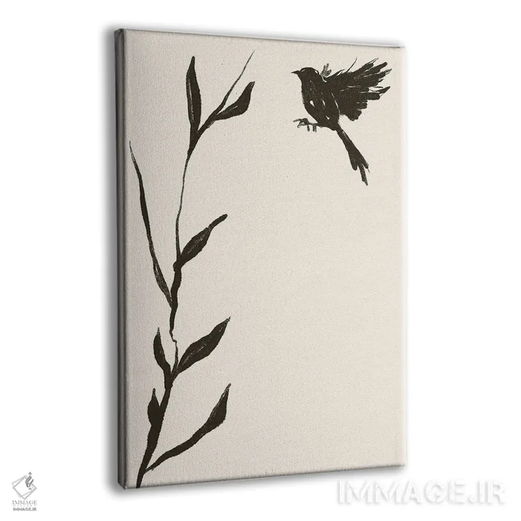 تابلو مینیمال "پرنده" اثر مایک کوبو - نمای پرسپکتیو محصول