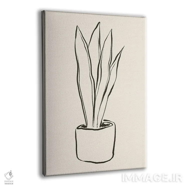 تابلو مینیمال "گلدان" اثر مایک کوبو - نمای پرسپکتیو محصول