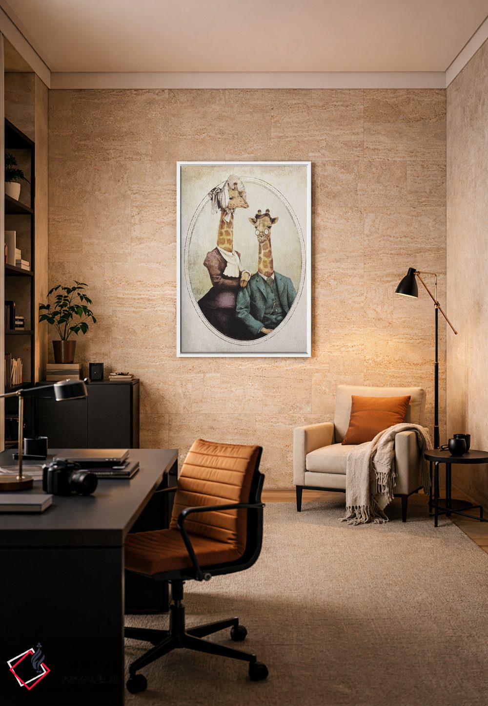 تابلو دکوراتیو "زوج اشرافی" اثر مایک کوبو - D6W