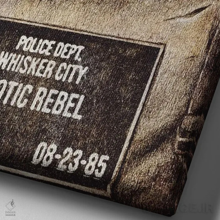 تابلو دکوراتیو "شورشگر عجیب و غریب" اثر مایک کوبو - نمای نزدیک بافت بوم