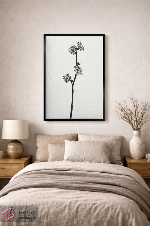 تابلو مینیمال "گل" اثر مایک کوبو - D3B