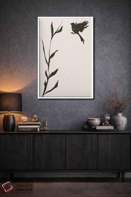 تابلو مینیمال "پرنده" اثر مایک کوبو - D1W