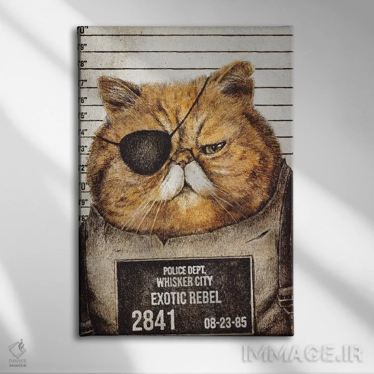 تابلو دکوراتیو "شورشگر عجیب و غریب" اثر مایک کوبو - نمای روبهرو روی دیوار