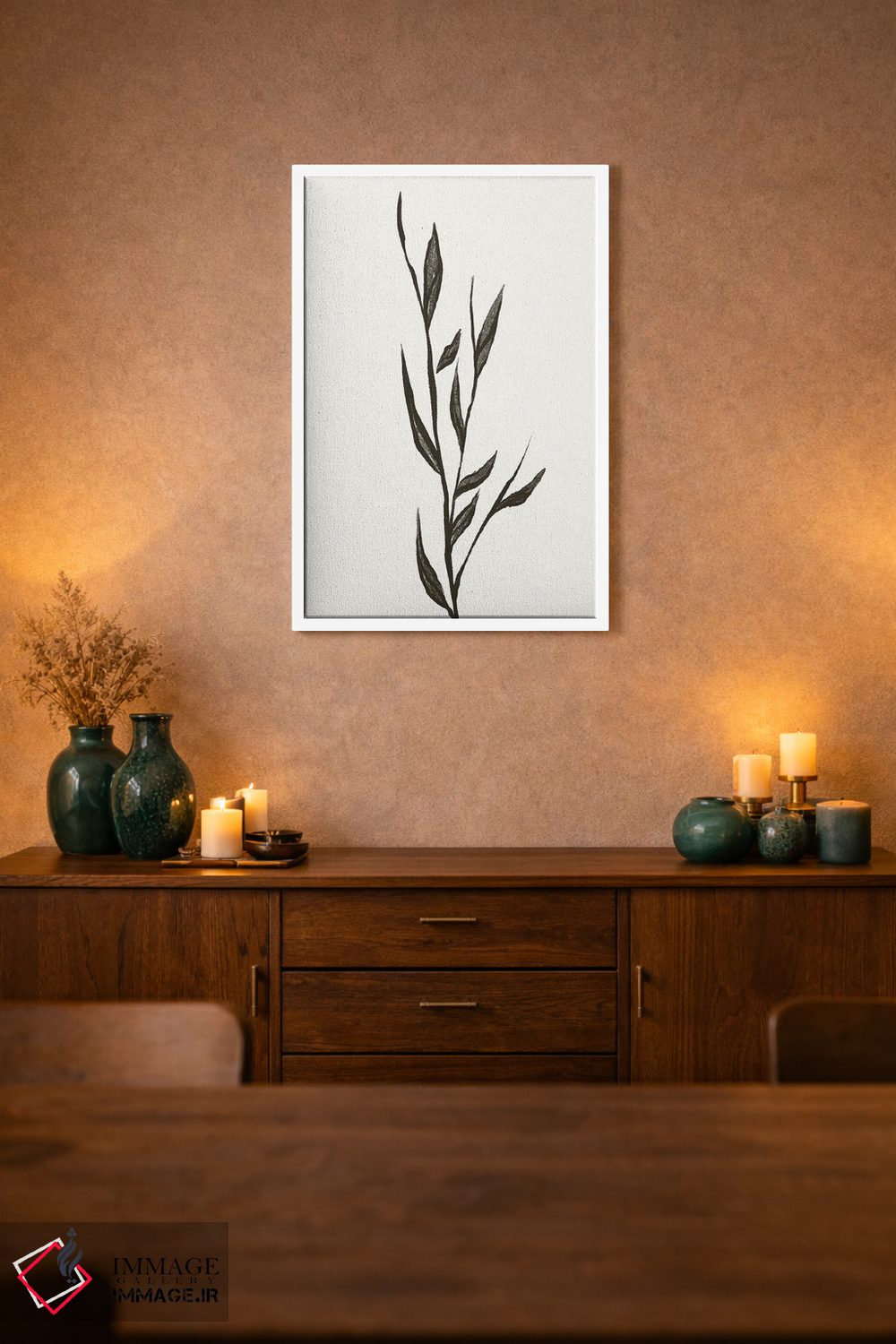 تابلو مینیمال "گیاه" اثر مایک کوبو - D1W