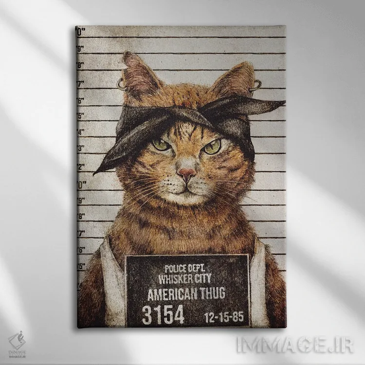 تابلو دکوراتیو "اشرار آمریکایی ۲" اثر مایک کوبو - نمای روبهرو روی دیوار