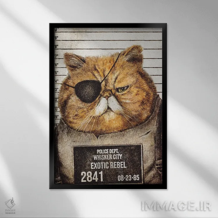 تابلو دکوراتیو "شورشگر عجیب و غریب" اثر مایک کوبو - نمای قابدار مشکی