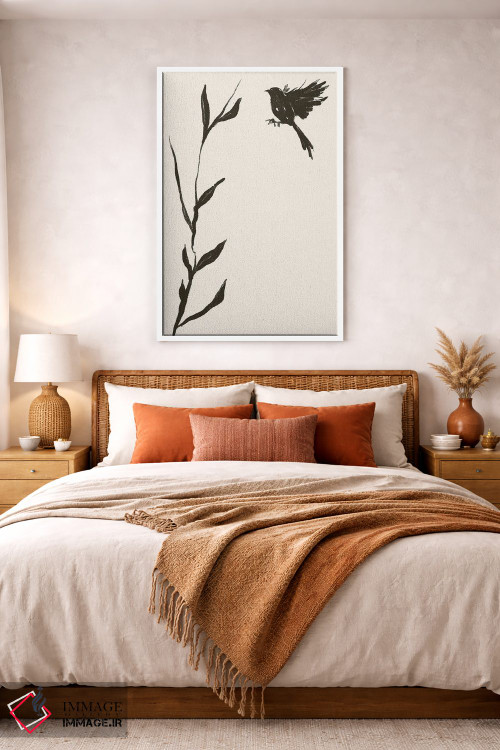 تابلو مینیمال "پرنده" اثر مایک کوبو - D4W