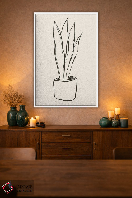 تابلو مینیمال "گلدان" اثر مایک کوبو - D1W