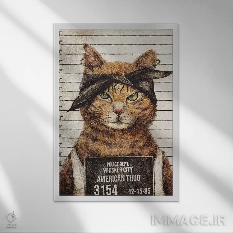 تابلو دکوراتیو "اشرار آمریکایی ۲" اثر مایک کوبو - نمای قابدار سفید